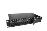 机架式光纤收发器 16片单模单纤光钎转换器 高清网络监控光端机